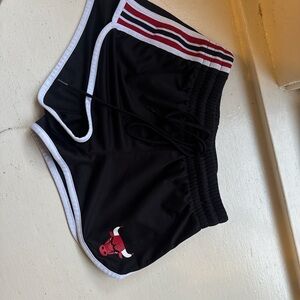NBA Bulls Black Athletic Shorts
